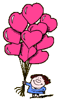 Gif animé coeurs ballons